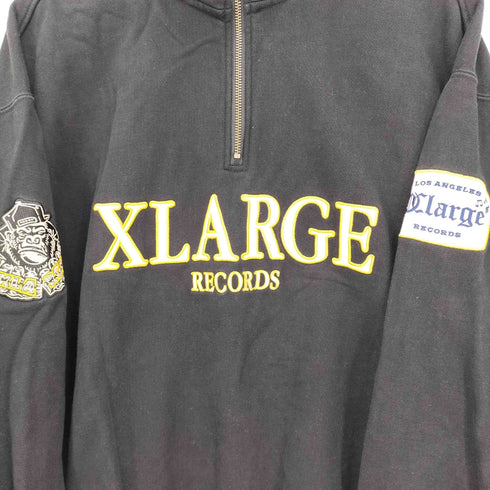 エクストララージ XLARGE RECORDS HALF ZIP PULLOVER SWEAT ハーフジップスウェット メンズ JPN:L