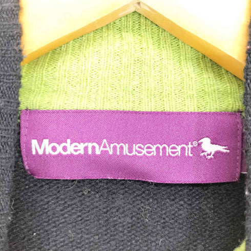 MODERN AMUSEMENT ラインデザインドライバーズニット メンズ L
