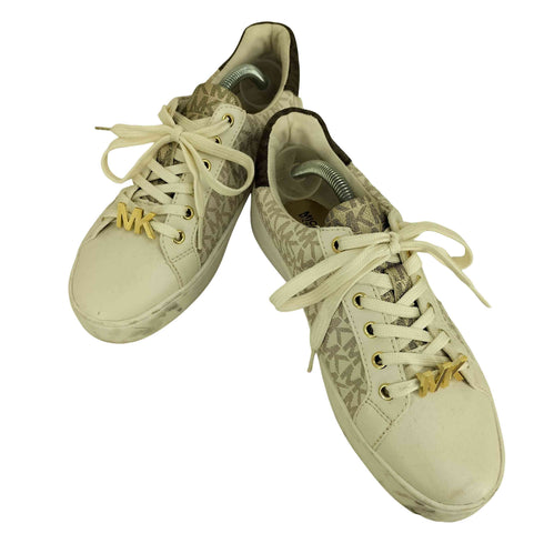 マイケルコース Michael Kors POPPY LACE UP VANILLA スニーカー レディース US:7