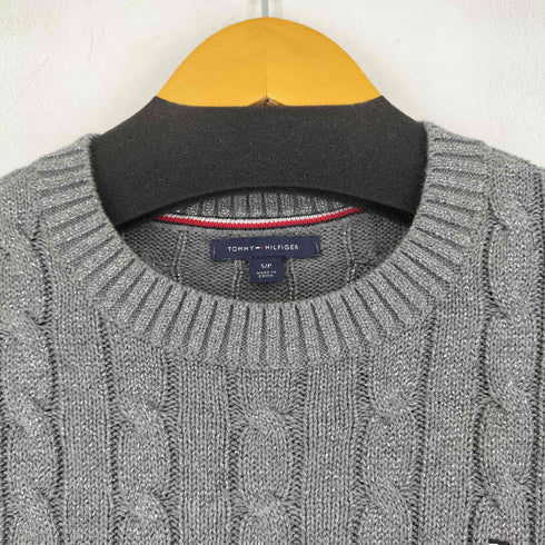 トミーヒルフィガー TOMMY HILFIGER ラメケーブルニット レディース import:S