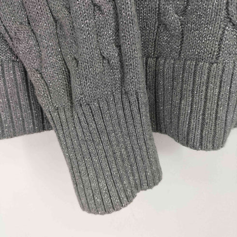 トミーヒルフィガー TOMMY HILFIGER ラメケーブルニット レディース import:S
