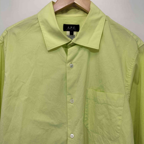 アーペーセー A.P.C. 90S フランス製 スパンデックス混 フロントポケット L/S シャツ メンズ 2
