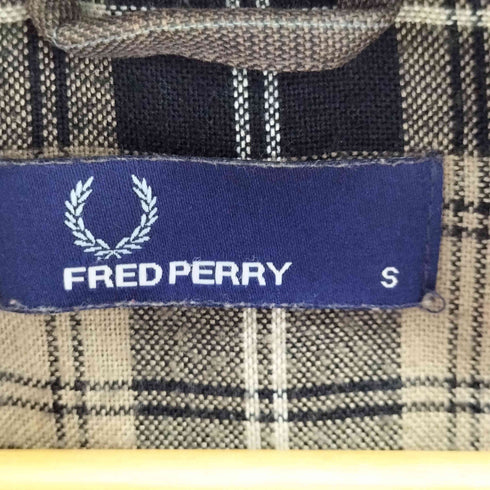 フレッドペリー FRED PERRY 刺繍ロゴ チェック柄 スイングトップ メンズ S