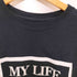 フォーティーパーセントアゲインストライツ FORTY PERCENTS AGAINST RIGHTS MY LIFE IS MY LIFE ボックスロゴプリント クルーネック Tシャツ メンズ import:M