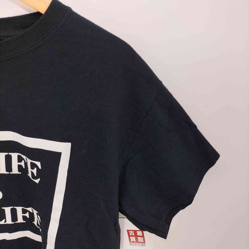 フォーティーパーセントアゲインストライツ FORTY PERCENTS AGAINST RIGHTS MY LIFE IS MY LIFE ボックスロゴプリント クルーネック Tシャツ メンズ import:M
