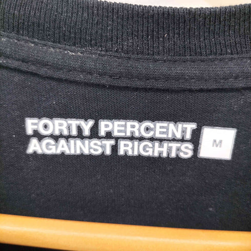 フォーティーパーセントアゲインストライツ FORTY PERCENTS AGAINST RIGHTS MY LIFE IS MY LIFE ボックスロゴプリント クルーネック Tシャツ メンズ import:M