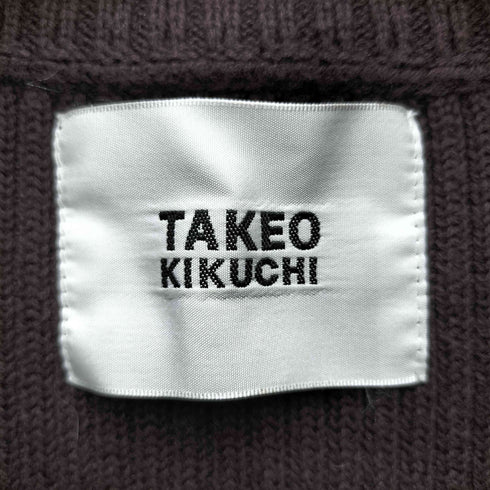 タケオキクチ TAKEO KIKUCHI 00S フェイク スウェード ジップアップ ニット ドライバーズ Y2K メンズ JPN:4
