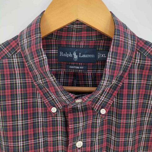 ラルフローレン RALPH LAUREN CUSTOM FIT ポニー刺繍 ボタンダウン チェックシャツ メンズ import:XL
