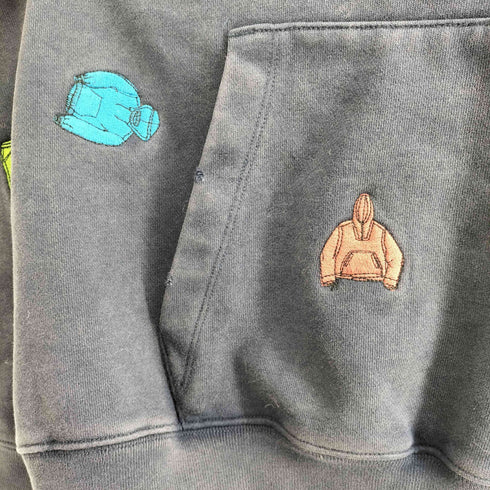ギャップ Gap ロゴアーチロゴパーカー 刺繍 ブランドロゴ プルオーパー フーディ メンズ import:L