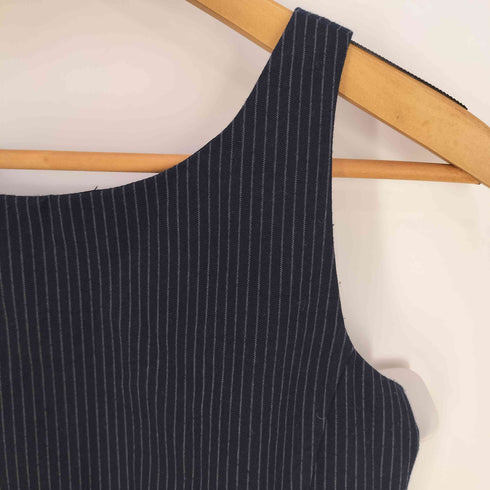 ポロラルフローレン POLO RALPH LAUREN ストライプ バックボタン ノースリーブ チュニックワンピース レディース 14