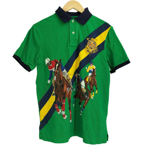 ポロラルフローレン POLO RALPH LAUREN CLASSIC FIT エンブレム刺繍 プリント 半袖 ポロシャツ メンズ import:XS