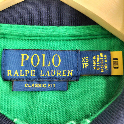 ポロラルフローレン POLO RALPH LAUREN CLASSIC FIT エンブレム刺繍 プリント 半袖 ポロシャツ メンズ import:XS