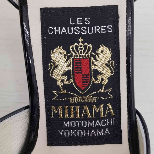 ミハマ MIHAMA スクエアトゥ エナメル ヒールパンプス レディース JPN:22
