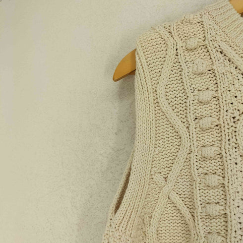ザラ ZARA コットンケーブルニットベスト レディース JPN:M