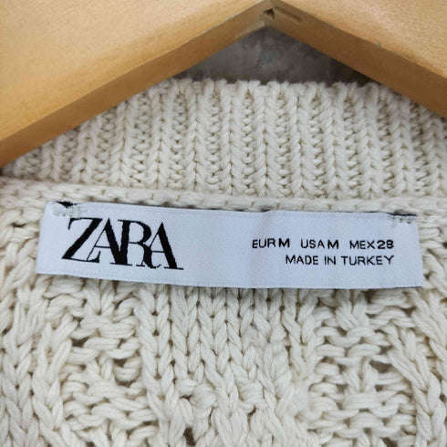 ザラ ZARA コットンケーブルニットベスト レディース JPN:M