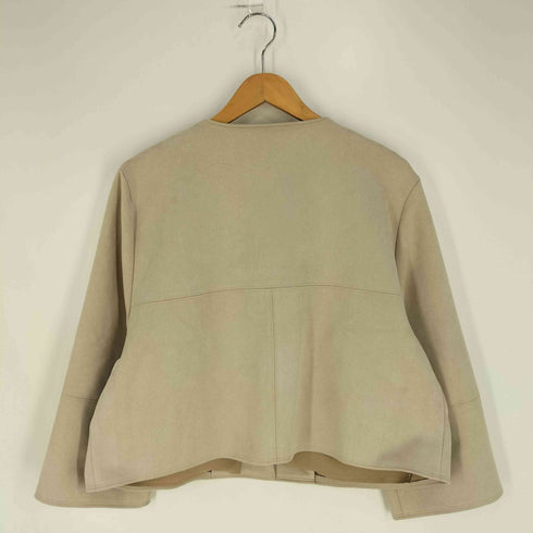 ザラ ZARA フェイクスウェード ノーカラージャケット レディース import:L