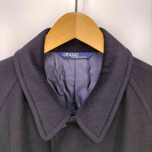 ポロバイラルフローレン Polo by RALPH LAUREN 90S 三角タグ 裏地サテン 比翼 ウール ステンカラーコート メンズ