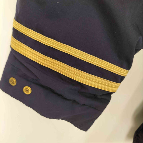 ラルフローレン RALPH LAUREN 90S 裏地フリース エポレット マリン シェルジャケット 金ボタン メンズ import:S