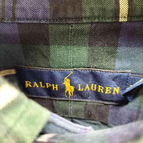 ラルフローレン RALPH LAUREN スモールポニー刺繍 ボタンダウンL/Sチェックシャツ メンズ import:XXL