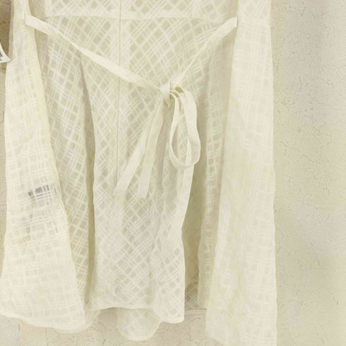 バーバリーブルーレーベル BURBERRY BLUE LABEL チェック シースルーブラウス レディース EUR:38