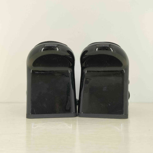 チャールズアンドキース CHARLES&KEITH Toni トニー ノットパッフィーストラップミュール - ブラックテクスチャード レディース JPN:23.5
