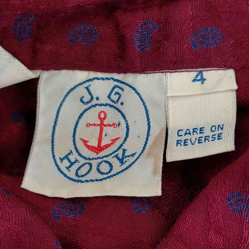 j.g. hook USA製 ペイズリーレーヨンシャツ レディース US:4
