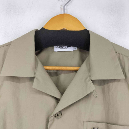 ラコステ LACOSTE コットンバックサテンオープンネックシャツ メンズ US S/M
