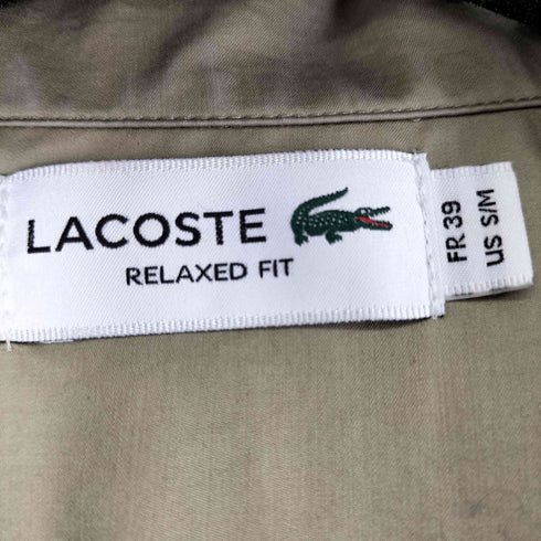 ラコステ LACOSTE コットンバックサテンオープンネックシャツ メンズ US S/M