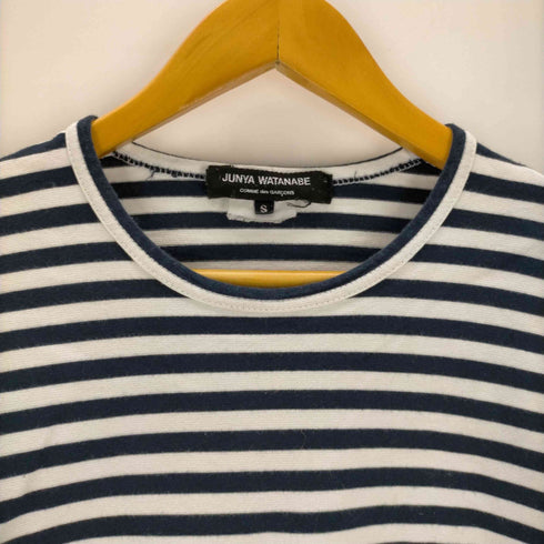 ジュンヤワタナベコムデギャルソン JUNYA WATANABE COMME des GARCONS AD2018 オープンバッグ ボーダーカットソー レディース JPN:S