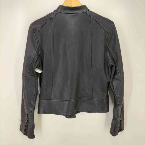 ギャップ Gap 裏地キルティング 羊革 シープレザー ライダース ジャケット レディース import:M