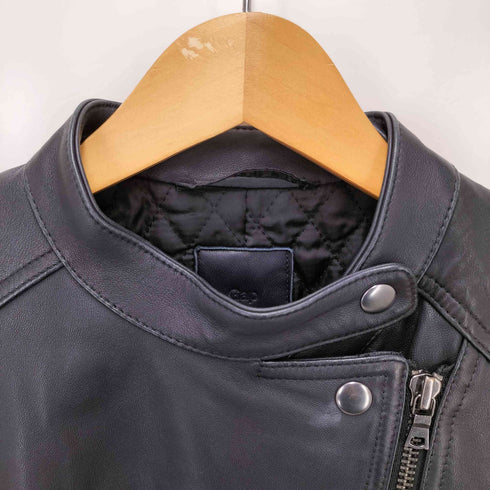 ギャップ Gap 裏地キルティング 羊革 シープレザー ライダース ジャケット レディース import:M