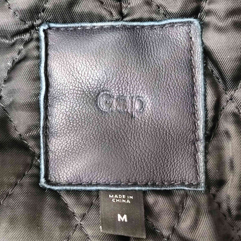 ギャップ Gap 裏地キルティング 羊革 シープレザー ライダース ジャケット レディース import:M