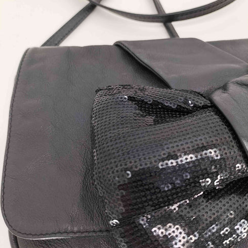 シーバイクロエ SEE BY CHLOE レザー スパンコールリボン ショルダーバッグ レディース