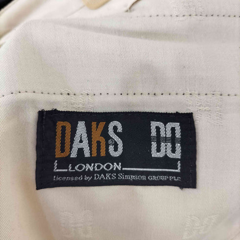 ダックス DAKS ウールポリ ギャバジン 2タックスラックス メンズ