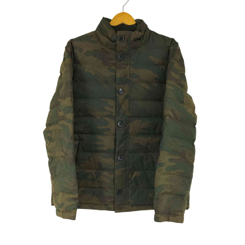 ギャップ Gap tEXTURED PU GREEN CAMO 迷彩 ダウンジャケット メンズ L