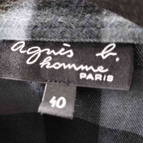 アニエスベーオム Agnes b.homme ブロックチェック L/Sボタンダウンシャツ メンズ FR:40