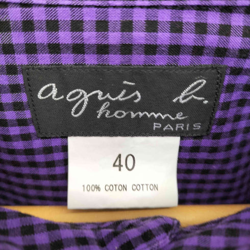 アニエスベーオム Agnes b.homme L/Sギンガムチェックシャツ メンズ FR:40