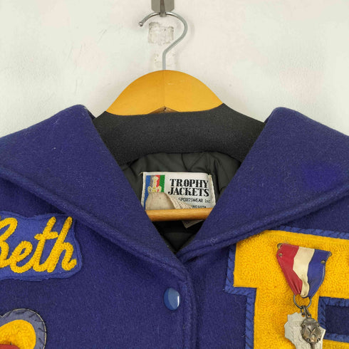 TROPHY JACKETS 80S USA製 セーラーカラー ウールアワードジャケット レディース 20