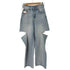 グレイル GRL スリットデニムワイドパンツ レディース JPN:M