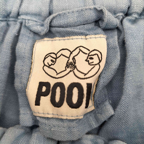 プール POOL ウエストゴム リネンワイドパンツ メンズ