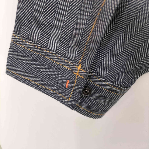 ZACK STYLES GOLD ロゴ刺繍 へリンボーン柄 つなぎ オーバーオール メンズ LL