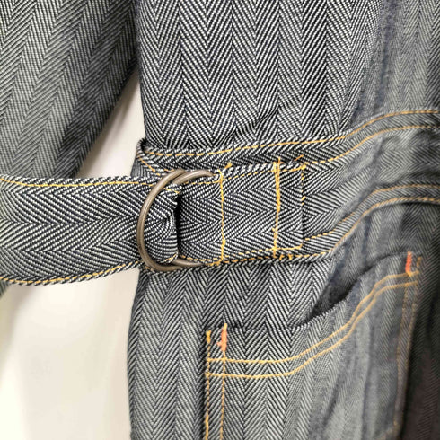 ZACK STYLES GOLD ロゴ刺繍 へリンボーン柄 つなぎ オーバーオール メンズ LL