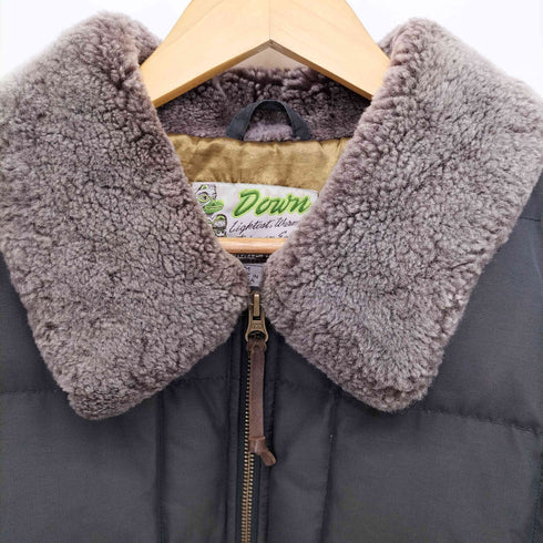 エディーバウアー Eddie Bauer 00S 50-60S 復刻 トーテムポールタグ YUKON 襟ボア 袖リブ ダブルジップ グースダウン メンズ import:M