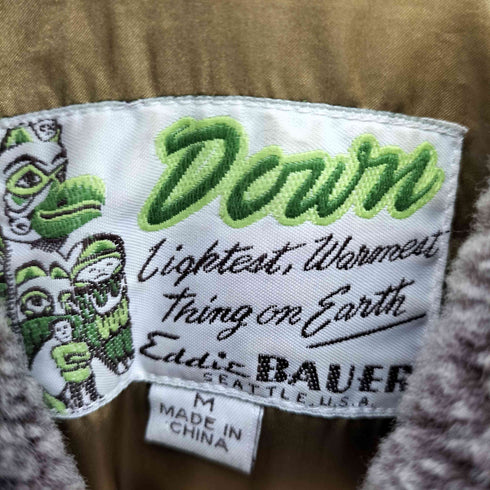 エディーバウアー Eddie Bauer 00S 50-60S 復刻 トーテムポールタグ YUKON 襟ボア 袖リブ ダブルジップ グースダウン メンズ import:M