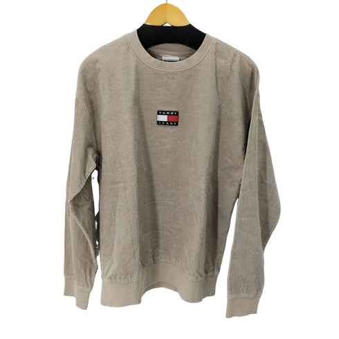 トミージーンズ tommy jeans ロゴ刺繍 コーデュロイスウェットプルオーバー メンズ JPN:M