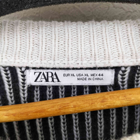 ザラ ZARA textured colorblock sweater メンズ import:XL