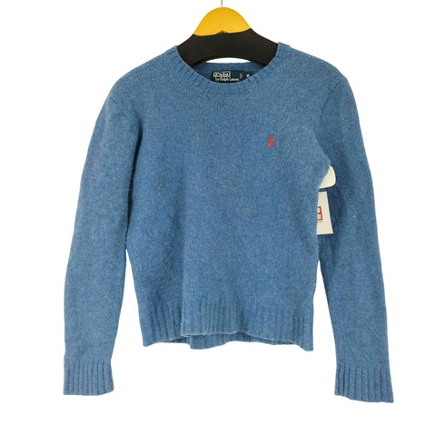 ポロバイラルフローレン Polo by RALPH LAUREN 90s Angora rabbit hair混 スモールポニー刺繍 ニット レディース M