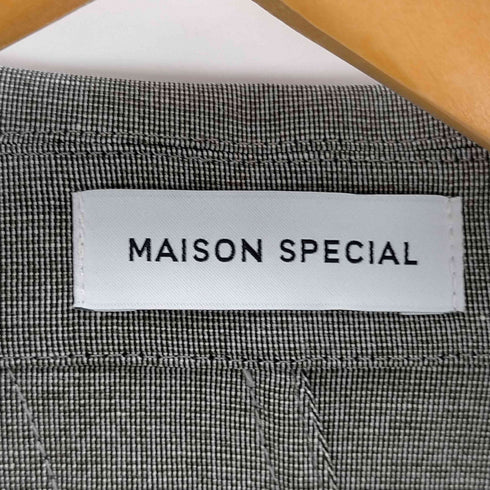 メゾンスペシャル MAISON SPECIAL Back Slit Cut o ff Over Gilet レディース FREE