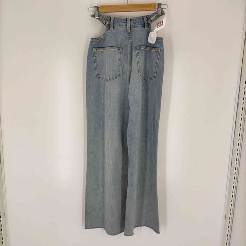 エヴリス EVRIS ウエストチェーンワイドデニムパンツ レディース JPN:S