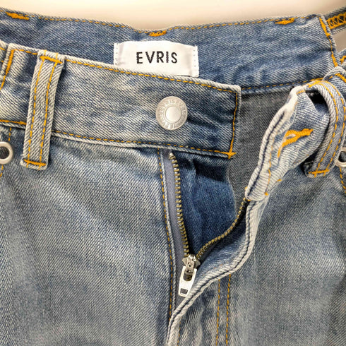 エヴリス EVRIS ウエストチェーンワイドデニムパンツ レディース JPN:S